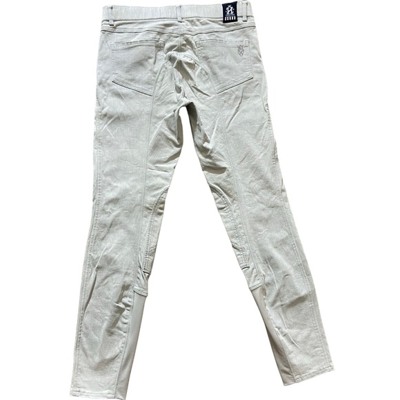 Horze Crescendo Petrina Equestrian Stretch Denim Breeches Size 28 - Picture 3 of 13